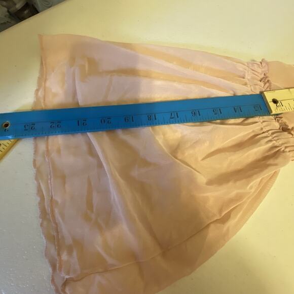 Bongo Sheer Bell Sleeve Top Detachable Tank Fairy Goth Y2K Jrs XL Rose Smoke New - Picture 3 of 10